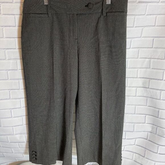 Ann Taylor Wide Leg Cropped Plaid Pants Sz 6 - Picture 1 of 6